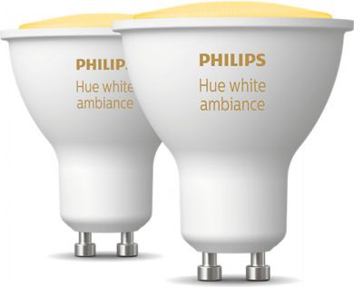 Philips Hue LED Spuldzes GU10 4.3W White Ambiance 2gab. 929001953310 | Elektrika.lv