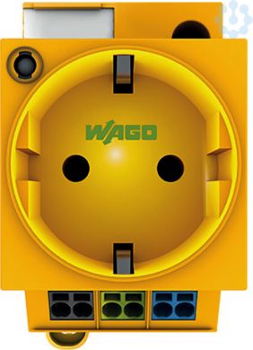Wago Montāžas rozete ar LED 16A DIN35 dzeltens 709-582 | Elektrika.lv