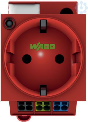 Wago Montāžas rozete ar LED 16A DIN35 sarkana 709-583 | Elektrika.lv
