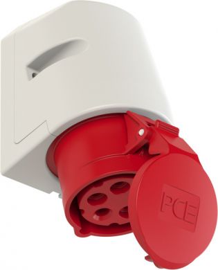 PCE Kontaktligzda v/a 5x16A (3P+N+PE) IP44 sarkana 115-6 | Elektrika.lv