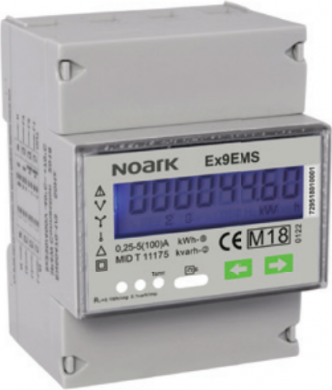 NOARK Ex9EMS Elektroenerģijas skaitītājs 3P 4M 100A MB 2T 3F+N kWh 107296 | Elektrika.lv