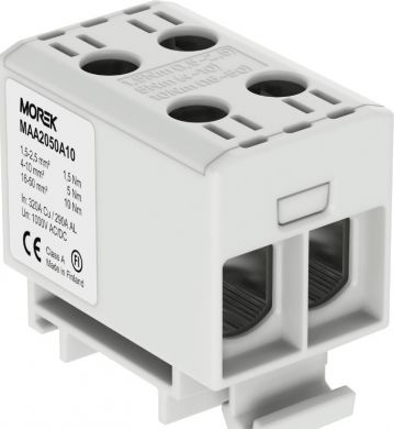 Morek Spaile 2xAl/Cu1,5-50mm2 T022050 pelēka MAA2050A10 | Elektrika.lv