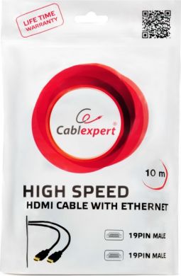 Cablexpert HDMI kabelis High speed male-male, 10 m CC-HDMI4-10M | Elektrika.lv
