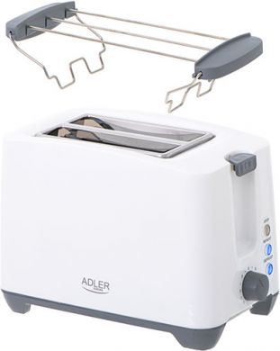 ADLER Adler | AD 3216 | Toaster | Power 750 W | Number of slots 2 | Housing material Plastic | White AD 3216