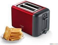 BOSCH Bosch DesignLine Toaster TAT3P424 Power 970 W, Number of slots 2, Housing material Stainless steel, Red TAT3P424 | Elektrika.lv