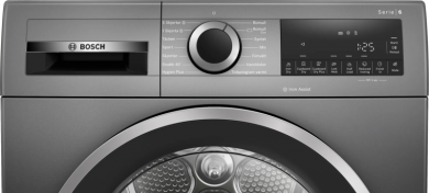 BOSCH Bosch | WQG245ARSN | Dryer Machine | Energy efficiency class A++ | Front loading | 9 kg | Sensitive dry | LED | Depth 61.3 cm | Steam function | Black WQG245ARSN