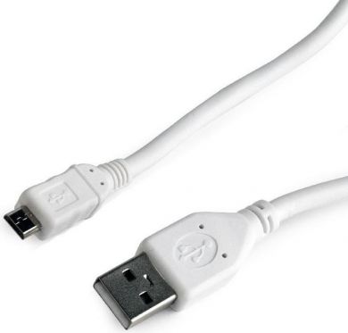 Gembird CABLE USB2 TO MICRO-USB 0.5M/CCP-MUSB2-AMBM-W-0.5M GEMBIRD CCP-MUSB2-AMBM-W-0.5 | Elektrika.lv