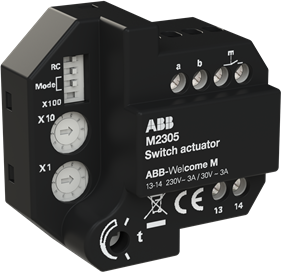 ABB M2305-02 Slēdža izpildmehānisms, ar releja izeju, durvju vai gaismas savienojumam, 51x29x51mm, Welcome 2TMA210160B0002 | Elektrika.lv