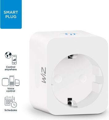 WiZ Viedā rozete WiZ Smart Plug Germany (EU version), Max 2300W, IP20, balta 929002427614 | Elektrika.lv