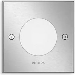 Philips Zemes iebūvējams gaismeklis LED Crust recessed inox 230V 17356/47/P, myGarden 17356/47/P0 3W 2700K 270Lm IP67 915005395601 | Elektrika.lv