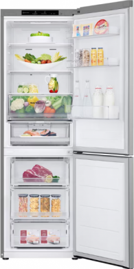 LG LG | GBV3100DPY | Refrigerator | Energy efficiency class D | Free standing | Combi | Height 186 cm | No Frost system | Fridge net capacity 234 L | Freezer net capacity 110 L | Display | 35 dB | Silver GBV3100DPY