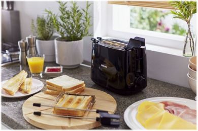 Philips Philips | HD2583/90 | Daily Collection Toaster | Number of slots 2 | Housing material Plastic | Black HD2583/90