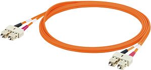 Weidmuller Patch kabelis SC duplex IP20 50 µm, PVC, 2m, oranžs 8813310000 | Elektrika.lv