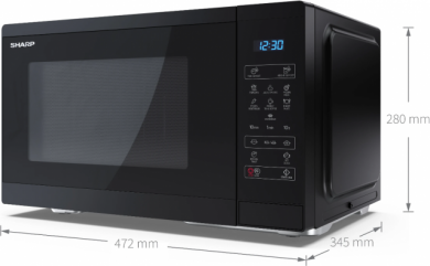 Sharp Sharp | YC-MS252AE-B | Microwave Oven | Free standing | 25 L | 900 W | Black YC-MS252AE-B