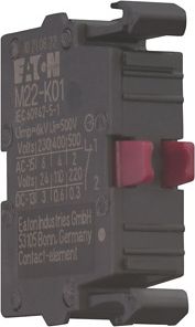 EATON M22-K01 Kontaktu bloks 1NC, 24V 3A, 220/230/240V, 6A 216378 | Elektrika.lv