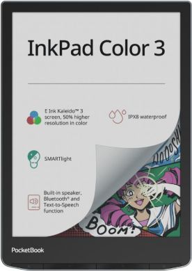  E-Reader POCKETBOOK InkPad Color 3 7.8" 1872x1404 1xUSB-C Wireless LAN Bluetooth PB743K3-1-WW PB743K3-1-WW | Elektrika.lv