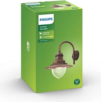 Philips Āra sienas gaismeklis Raindrop 1x60W 230V E27 IP44 Bronza 915005693401 | Elektrika.lv
