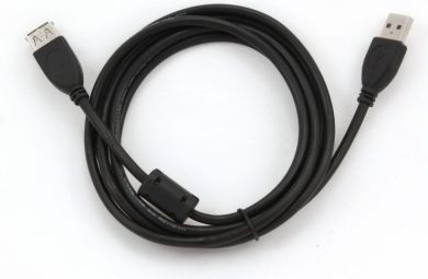 Cablexpert USB pagarinātājs 2.0 A M/FM 1.8 m, melns CCF-USB2-AMAF-6 | Elektrika.lv