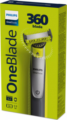 Philips Philips | Face and Body Shaver | QP2834/20 OneBlade 360 | Operating time (max) 60 min | Wet & Dry | Lithium Ion | Black/Green QP2834/20