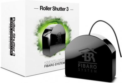 FIBARO Vadības modulis žalūziju/aizkaru slēdzim, Roller Shutter 3 Z-Wave, melns FGR-223 ZW5 | Elektrika.lv