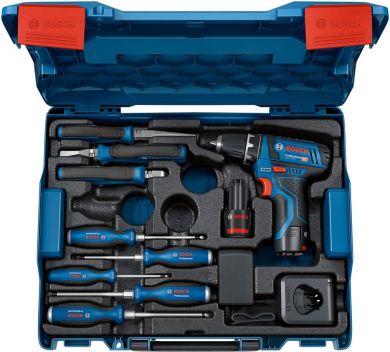 BOSCH GSR 12V-15 2x2.0Ah,GAL  Hand Tools, L-Boxx 060186810R | Elektrika.lv