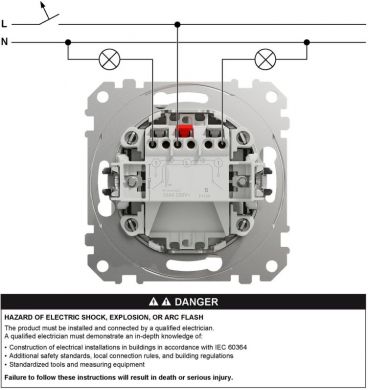 Schneider Electric 2 gang switch 10AX anthracite Sedna Design SDD114105 | Elektrika.lv