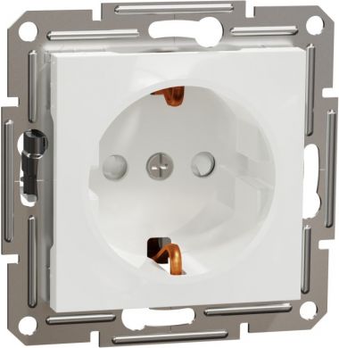 Schneider Electric Single socket outlet with side earth, 16A, white, Asfora EPH2970221 | Elektrika.lv
