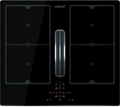 CATA CATA | AS 600 | Induction hob with built-in hood | Number of burners/cooking zones 4 | Touch | Timer | Black 08000406