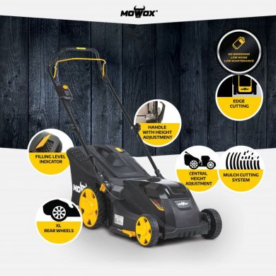  MoWox | 40V Comfort Series Cordless Lawnmower | EM 3840 PX-Li | Mowing Area 250 m² | 2500 mAh | Battery and Charger included EM 3840 PX-LI